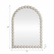 Curved Arch Accent Mirror | Knobby Ball Border | 22 x 30 White MDF