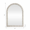 Curved Arch Accent Mirror | Knobby Ball Border | 22 x 30 White MDF