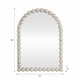 Curved Arch Accent Mirror | Knobby Ball Border | 22 x 30 White MDF