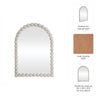 Curved Arch Accent Mirror | Knobby Ball Border | 22 x 30 White MDF