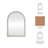 Curved Arch Accent Mirror | Knobby Ball Border | 22 x 30 White MDF