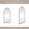 Curved Arch Accent Mirror | Knobby Ball Border | 22 x 30 White MDF