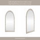 Curved Arch Accent Mirror | Knobby Ball Border | 22 x 30 White MDF