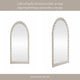 Curved Arch Accent Mirror | Knobby Ball Border | 22 x 30 White MDF