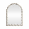 Curved Arch Accent Mirror | Knobby Ball Border | 22 x 30 White MDF