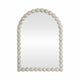 Curved Arch Accent Mirror | Knobby Ball Border | 22 x 30 White MDF