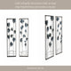 Metal Hanging Wall Panels Set of 2 | Blue Blooming Flowers | Black, Gold