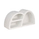 Wall Mounted Display Shelf | 3 Arched Compartments | 24" White Wood