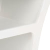Wall Mounted Display Shelf | 3 Arched Compartments | 24" White Wood