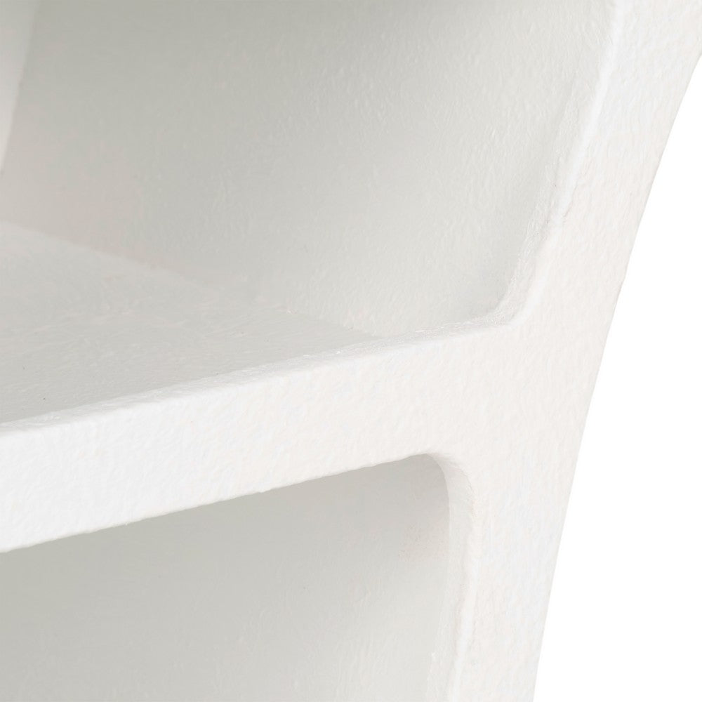 Wall Mounted Display Shelf | 3 Arched Compartments | 24" White Wood