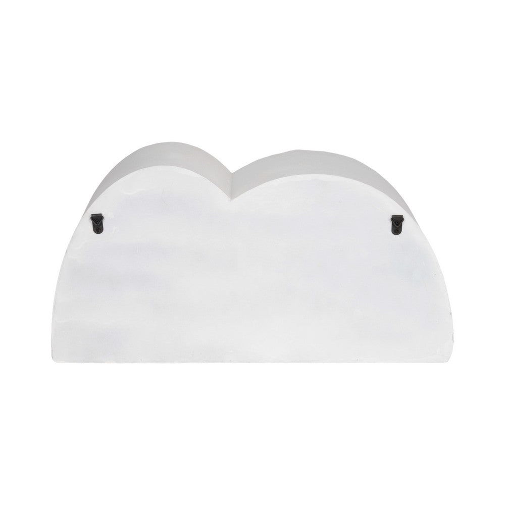 Wall Mounted Display Shelf | 3 Arched Compartments | 24" White Wood