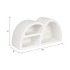 Wall Mounted Display Shelf | 3 Arched Compartments | 24" White Wood