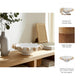 Decorative Acessory Bowl | 13" | Large Brown Wooden Knobs | White