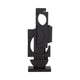 Modern Geometric Stacked Sculptural Decor | 24" | Black Fir Wood
