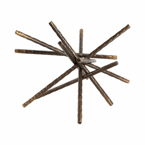 Abstract Bartop Decoration | 9" Decor | Dark Bronze Iron Rods