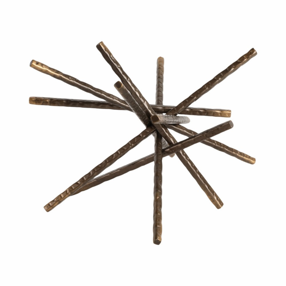 Abstract Bartop Decoration | 9" Decor | Dark Bronze Iron Rods