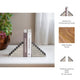 Striped Bookend Set of 2 | Geometric Stair Steps | 6" Black & White