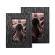 Edwin 5x7 Portrait Photo Frame | Unique Jagged Textured Design Black Resin