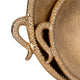 Decorative Sculptural Trays Set of 2 | Gold Faux Snake Edges 15 & 19" Oval