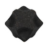 Zory Decorative Geometric Orb | Faceted Curves | Black Textured Ceramic 6"