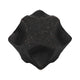 Zory Decorative Geometric Orb | Faceted Curves | Black Textured Ceramic 6"