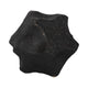 Zory Decorative Geometric Orb | Faceted Curves | Black Textured Ceramic 6"