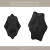 Zory Decorative Geometric Orb | Faceted Curves | Black Textured Ceramic 6"