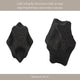 Zory Decorative Geometric Orb | Faceted Curves | Black Textured Ceramic 6"