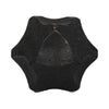 Zory Decorative Geometric Orb | Faceted Curves | Black Textured Ceramic 6"