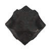 Zory Decorative Geometric Orb | Faceted Curves | Black Textured Ceramic 6"