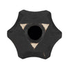Zory Decorative Geometric Orb | Faceted Curves | Black Textured Ceramic 6"