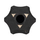 Zory Decorative Geometric Orb | Faceted Curves | Black Textured Ceramic 6"