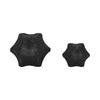 Zory Decorative Geometric Orb | Faceted Curves | Black Textured Ceramic 6"
