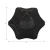 Zory Decorative Geometric Orb | Faceted Curves | Black Textured Ceramic 6"