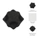 Zory Decorative Geometric Orb | Faceted Curves | Black Textured Ceramic 6"