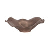 Cruz Large Decorative Bowl | Wavy Ruffled Edge | Bronze Ceramic 18"