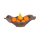 Cruz Large Decorative Bowl | Wavy Ruffled Edge | Bronze Ceramic 18"