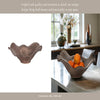 Cruz Large Decorative Bowl | Wavy Ruffled Edge | Bronze Ceramic 18"