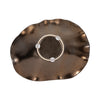 Cruz Large Decorative Bowl | Wavy Ruffled Edge | Bronze Ceramic 18"