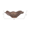Cruz Large Decorative Bowl | Wavy Ruffled Edge | Bronze Ceramic 18"