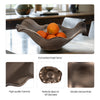 Cruz Large Decorative Bowl | Wavy Ruffled Edge | Bronze Ceramic 18"