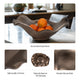 Cruz Large Decorative Bowl | Wavy Ruffled Edge | Bronze Ceramic 18"