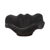 Decorative Bowl Table Accessory | Ruffled Edge | Matte Black Ceramic
