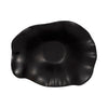 Decorative Bowl Table Accessory | Ruffled Edge | Matte Black Ceramic