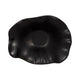 Decorative Bowl Table Accessory | Ruffled Edge | Matte Black Ceramic