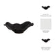 Decorative Bowl Table Accessory | Ruffled Edge | Matte Black Ceramic