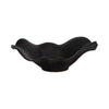 Decorative Bowl Table Accessory | Ruffled Edge | Matte Black Ceramic