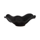 Decorative Bowl Table Accessory | Ruffled Edge | Matte Black Ceramic