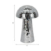 Mosaic Mushroom Tabletop Decor | 10" Silver Mirrored Disco Design
