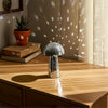 Mosaic Mushroom Tabletop Decor | 10" Silver Mirrored Disco Design